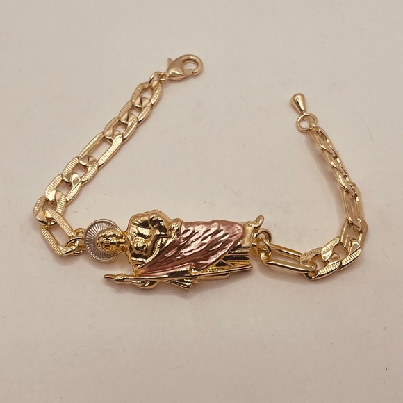 COPY - Gold plated bracelet unisex San Jude Tadeo design - Picture 3 of 6
